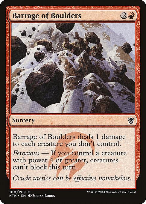 Barrage of Boulders - Khans of Tarkir Common Card