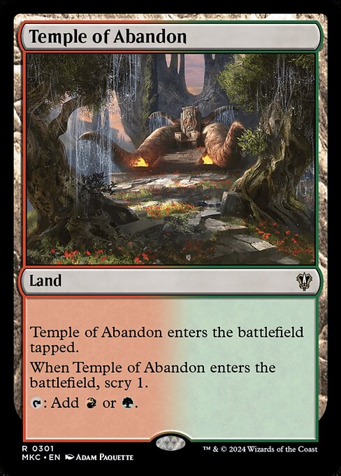 Temple of Abandon - Murders at Karlov Manor Commander Rare Card