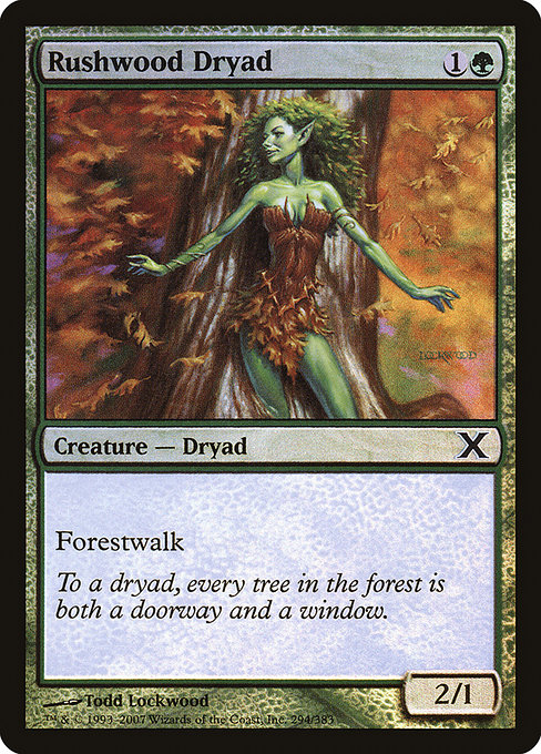 Rushwood Dryad - Tenth Edition Common Card