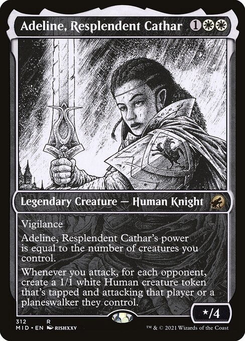 Adeline, Resplendent Cathar - Innistrad: Midnight Hunt Rare Card