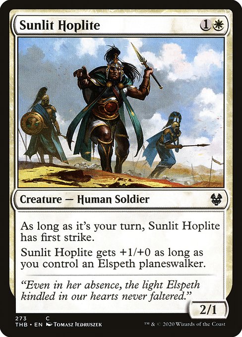 Sunlit Hoplite - Theros Beyond Death Common Card