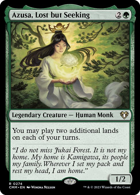 Azusa, Lost but Seeking - Commander Masters Rare Card