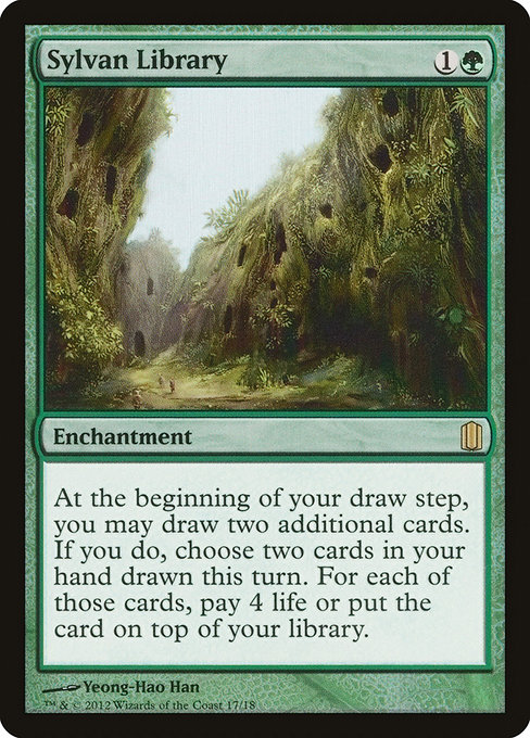 Sylvan Library - Commander's Arsenal Rare Card