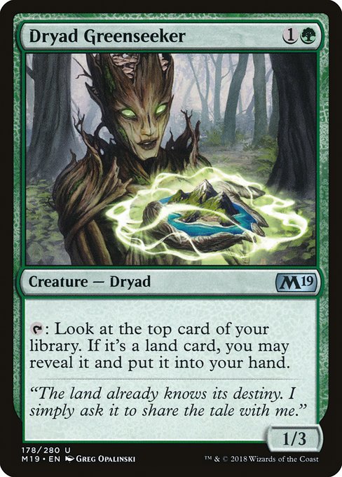 Dryad Greenseeker - Core Set 2019 Uncommon Card