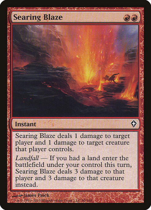 Searing Blaze - Worldwake Common Card