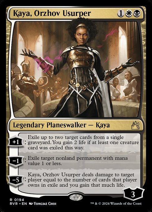 Kaya, Orzhov Usurper - Ravnica Remastered Rare Card