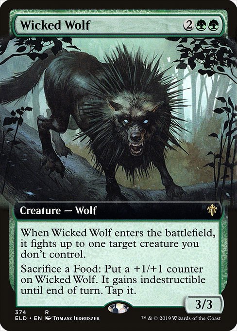 Wicked Wolf - Throne of Eldraine Rare Card