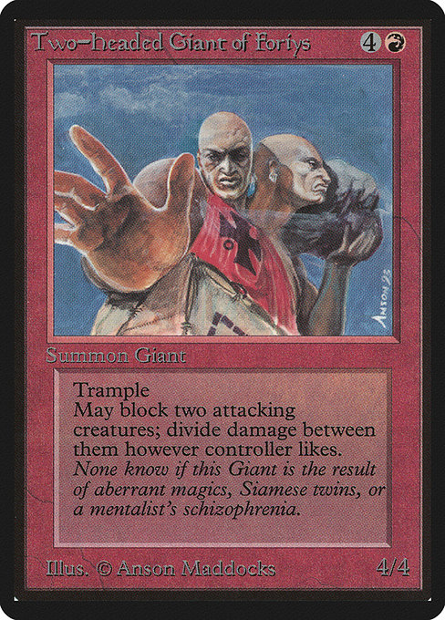 Two-Headed Giant of Foriys - Limited Edition Beta Rare Card