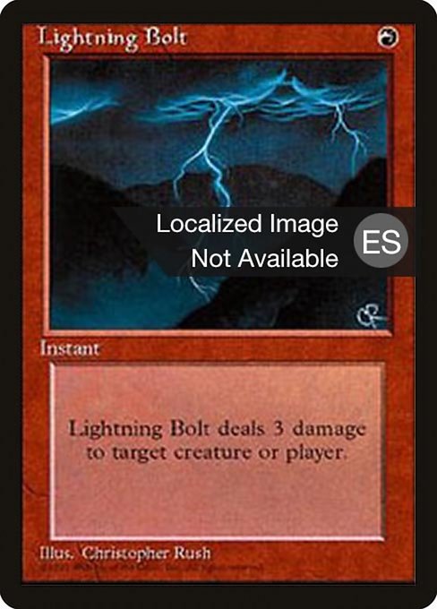 Lightning Bolt - Fourth Edition Foreign Black Border Common Card