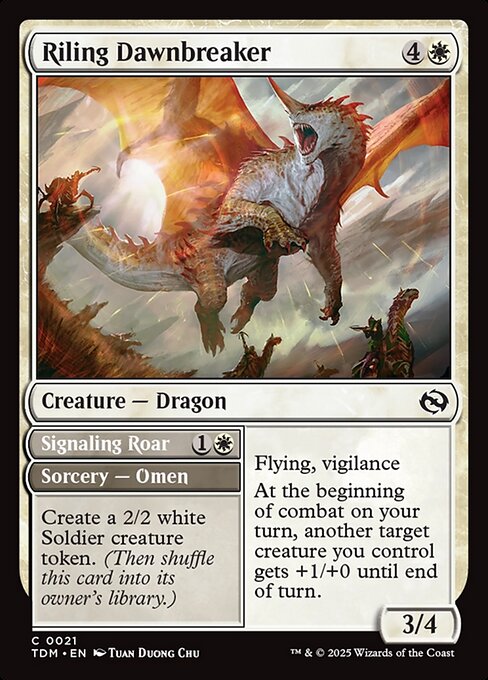 Riling Dawnbreaker // Signaling Roar - Tarkir: Dragonstorm Common Card