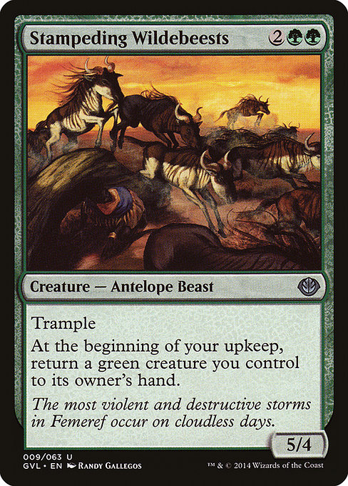 Stampeding Wildebeests - Duel Decks Anthology: Garruk vs. Liliana Uncommon Card