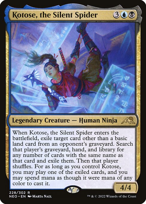 Kotose, the Silent Spider - Kamigawa: Neon Dynasty Rare Card
