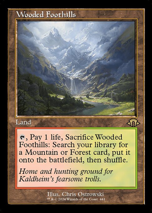 Wooded Foothills - Modern Horizons 3 Rare Card