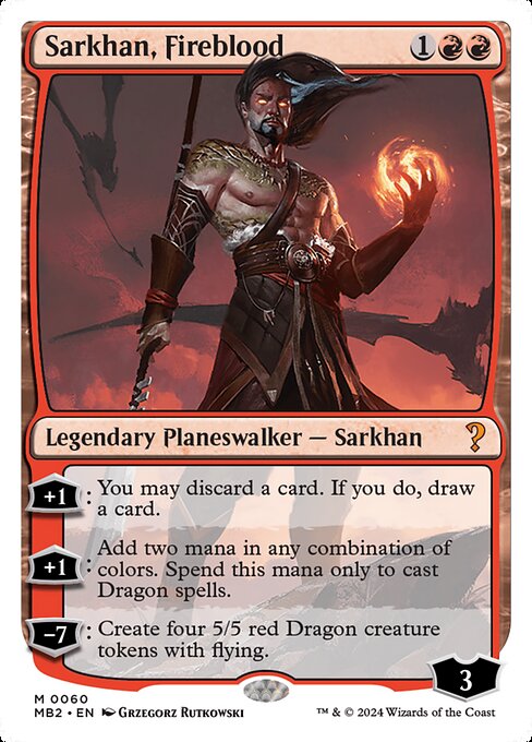 Sarkhan, Fireblood - Mystery Booster 2 Mythic Card