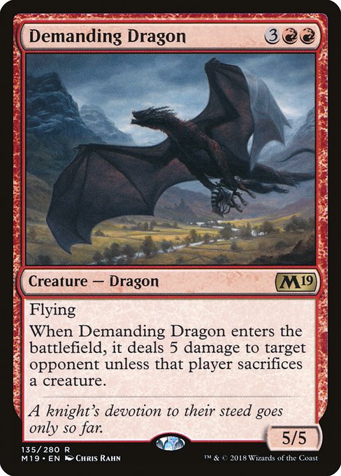 Demanding Dragon - Core Set 2019 Rare Card