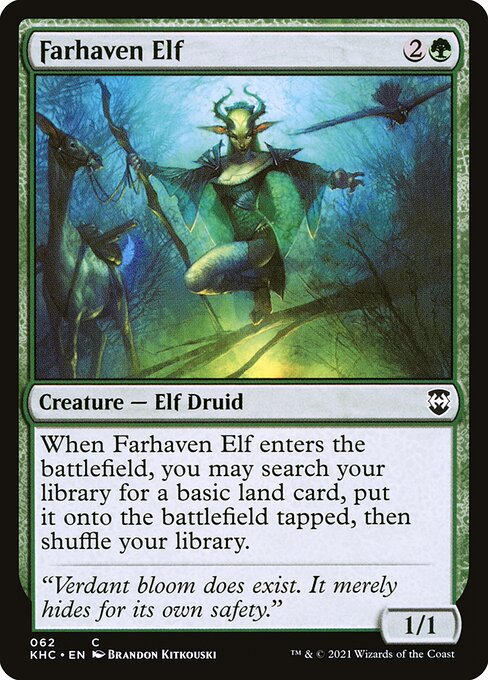 Farhaven Elf - Kaldheim Commander Common Card