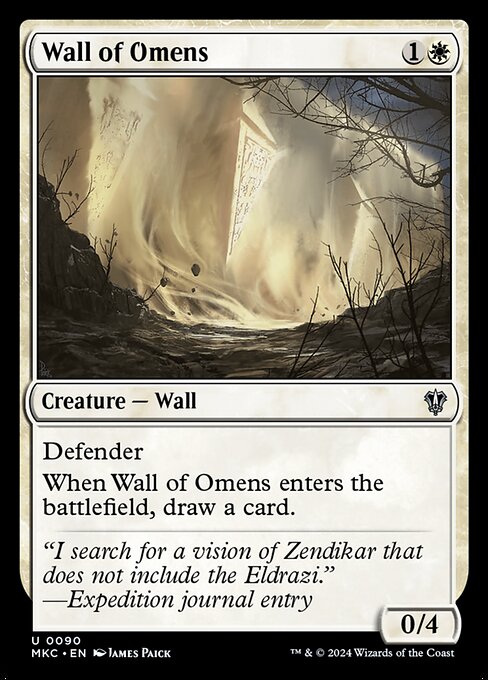 Wall of Omens - Murders at Karlov Manor Commander Uncommon Card