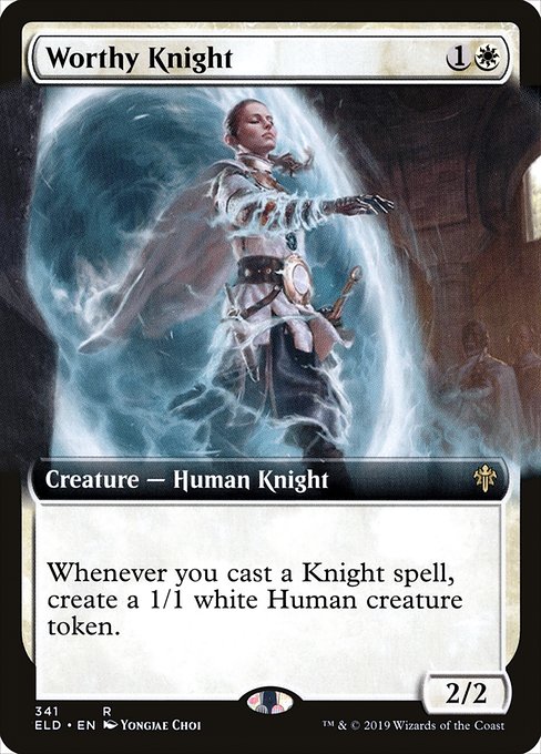 Worthy Knight - Throne of Eldraine Rare Card