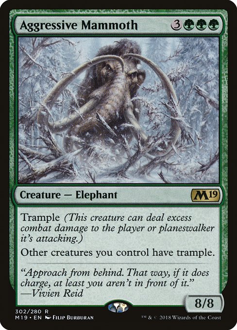 Aggressive Mammoth - Core Set 2019 Rare Card