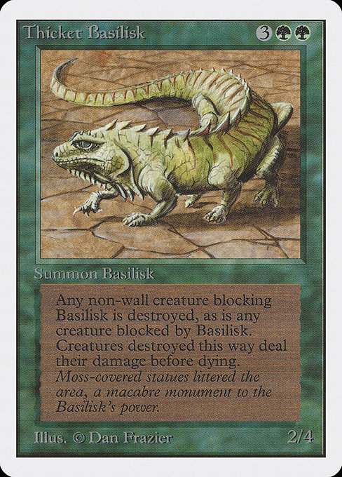 Thicket Basilisk - Unlimited Edition Uncommon Card