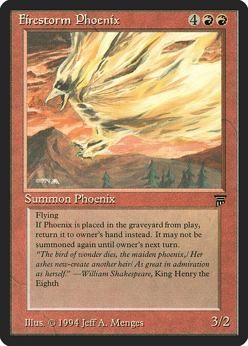 Firestorm Phoenix - Legends Rare Card