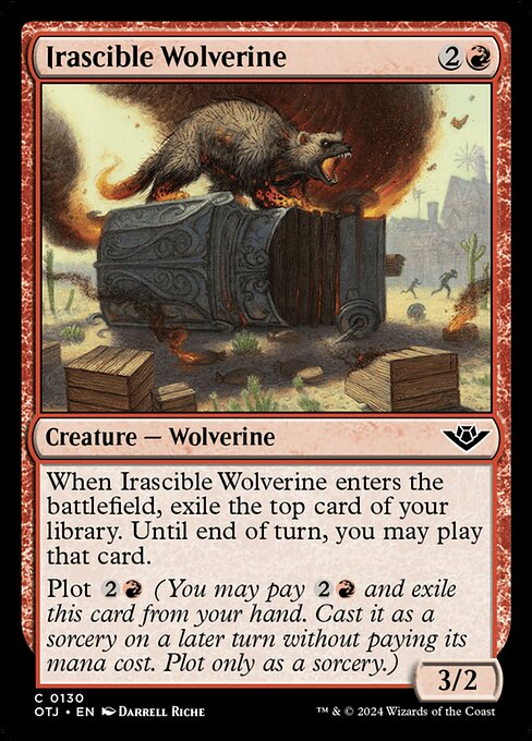 Irascible Wolverine - Outlaws of Thunder Junction Common Card