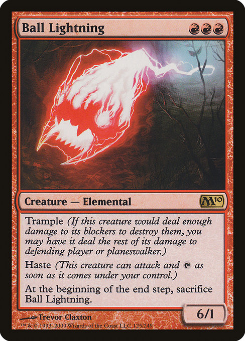 Ball Lightning - Magic 2010 Rare Card