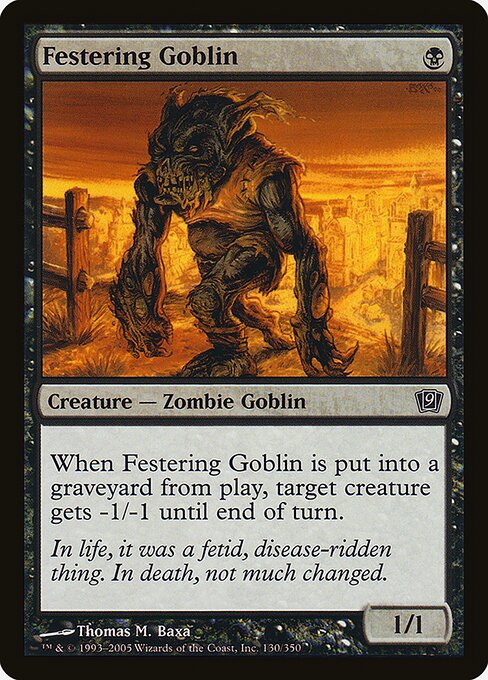 Festering Goblin - Ninth Edition Common Card