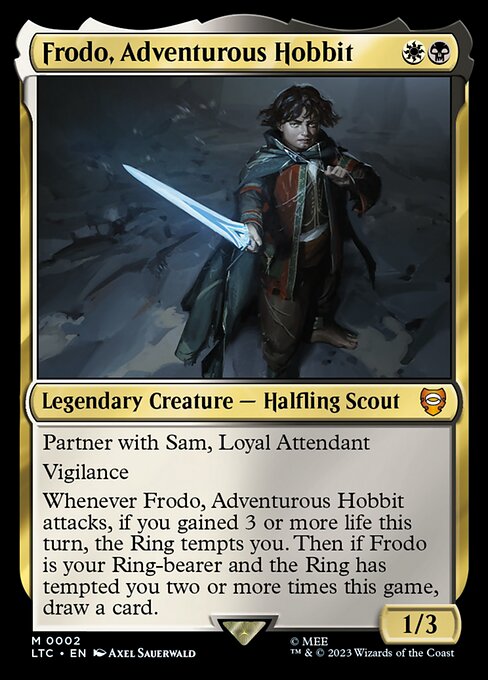 Frodo, Adventurous Hobbit - Tales of Middle-earth Commander Mythic Card