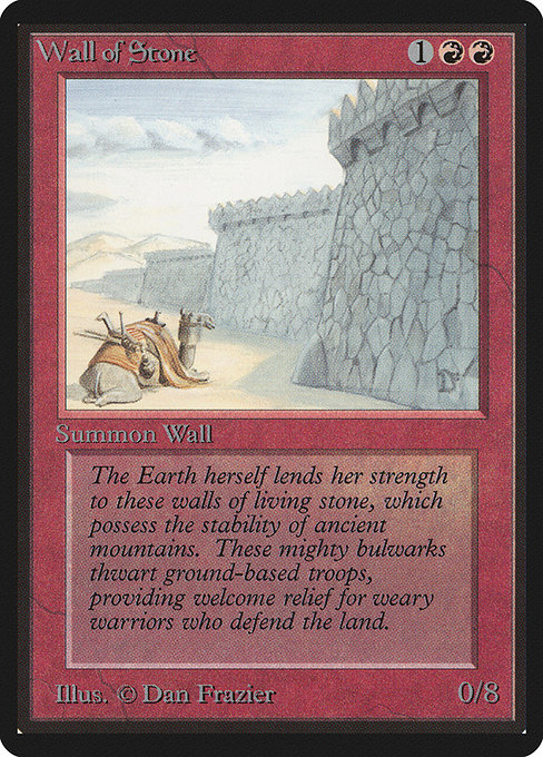 Wall of Stone - Limited Edition Beta Uncommon Card