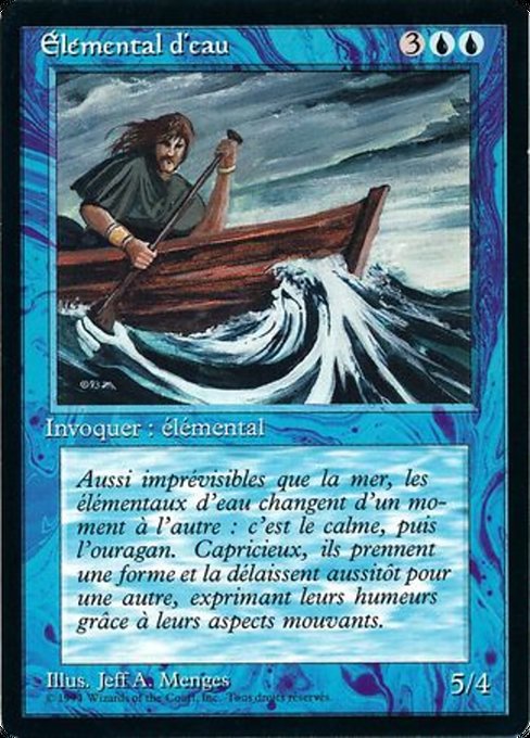 Water Elemental - Foreign Black Border Uncommon Card