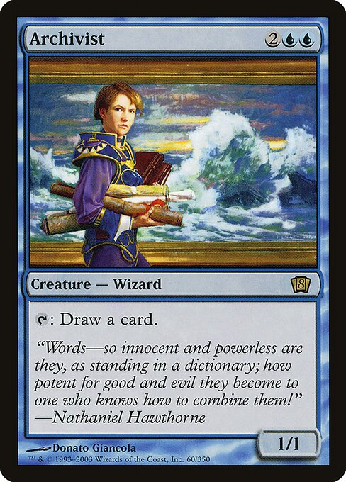 Archivist - Eighth Edition Rare Card