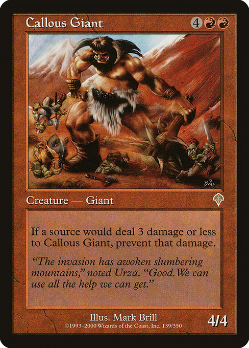 Callous Giant - Invasion Rare Card