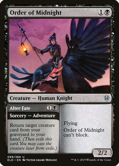 Order of Midnight // Alter Fate - Throne of Eldraine Uncommon Card