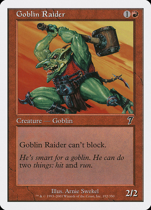 Goblin Raider - Seventh Edition Common Card