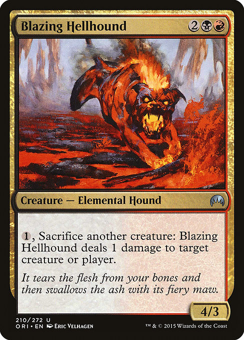 Blazing Hellhound - Magic Origins Uncommon Card