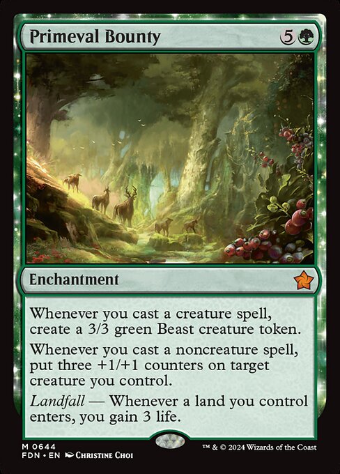 Primeval Bounty - Foundations Mythic Card