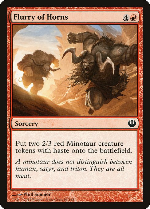 Flurry of Horns - Journey into Nyx Common Card