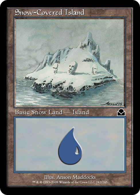 Snow-Covered Island - Masters Edition II Common Card