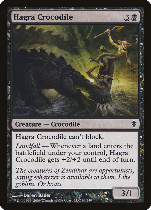 Hagra Crocodile - Zendikar Common Card