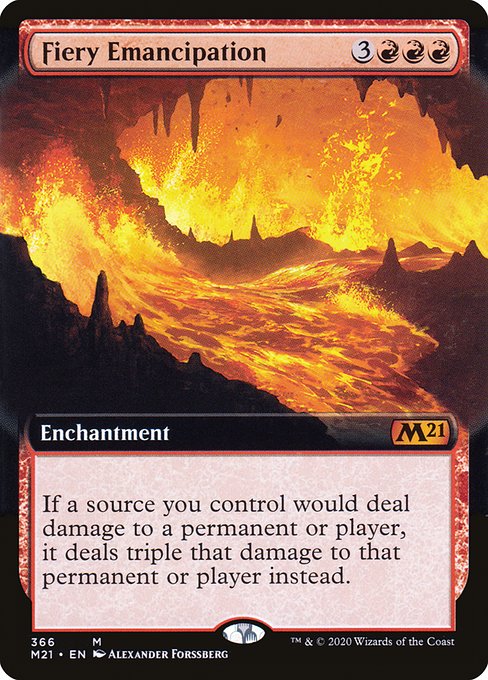 Fiery Emancipation - Core Set 2021 Mythic Card