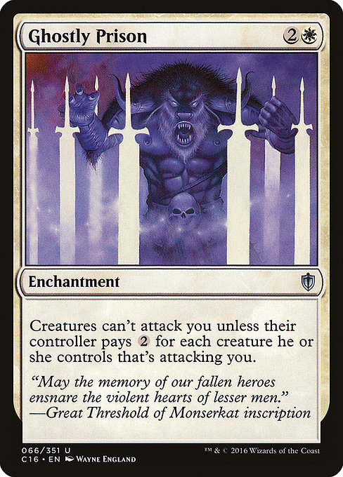 Ghostly Prison - Commander 2016 Uncommon Card