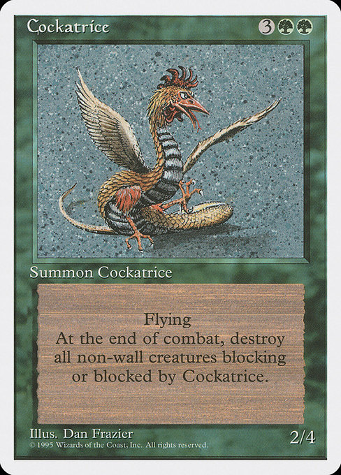 Cockatrice - Fourth Edition Rare Card