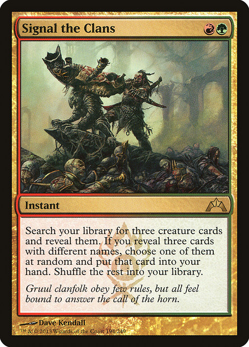 Signal the Clans - Gatecrash Rare Card