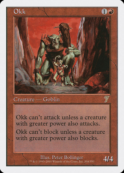 Okk - Seventh Edition Rare Card