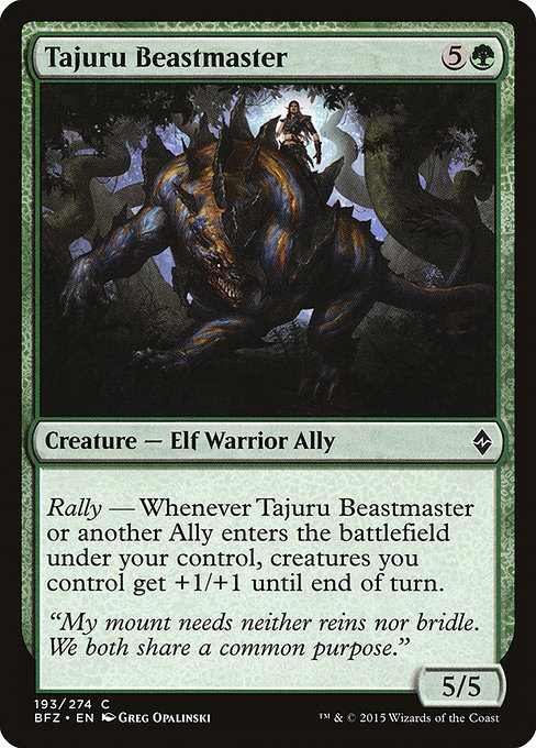 Tajuru Beastmaster - Battle for Zendikar Common Card