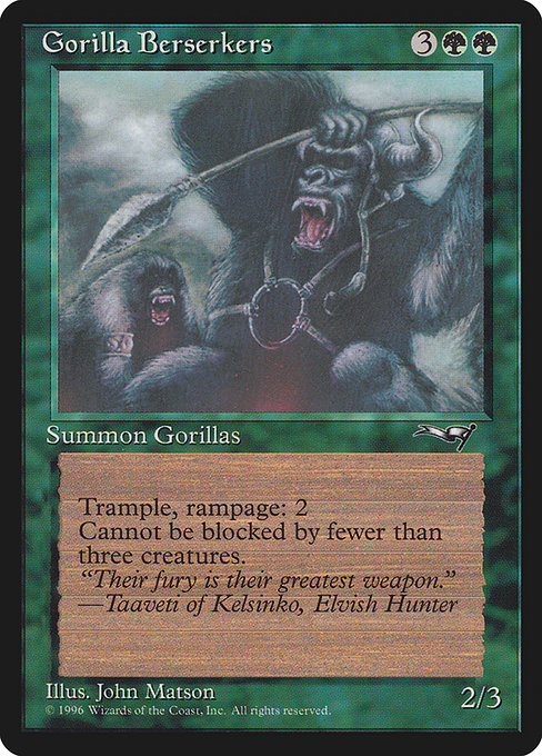 Gorilla Berserkers - Alliances Common Card