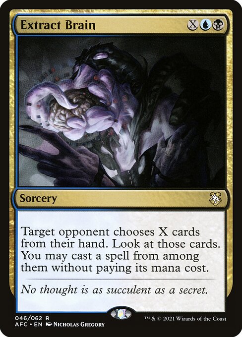 Extract Brain - Forgotten Realms Commander Rare Card