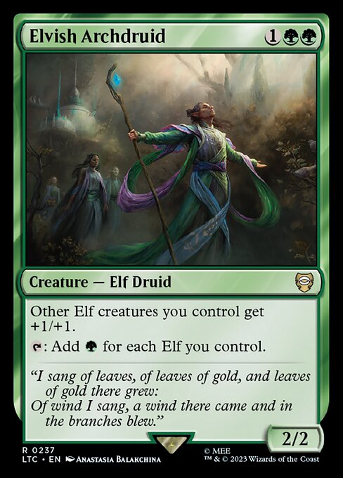 Elvish Archdruid - Tales of Middle-earth Commander Rare Card
