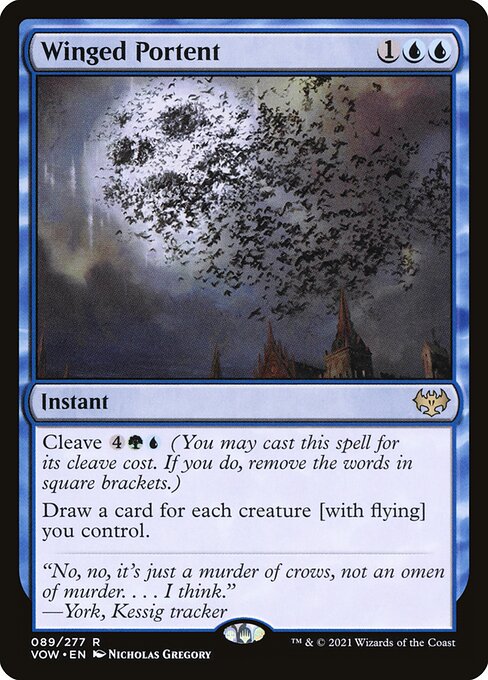 Winged Portent - Innistrad: Crimson Vow Rare Card